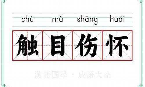 触目伤怀的成语解释及意思_触目伤怀的成语解释及意思是什么